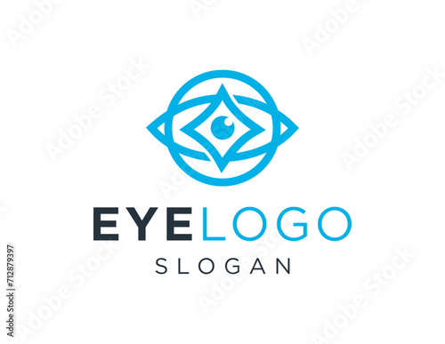 The logo design is about Eye and was created using the Corel Draw 2018 application with a white background.