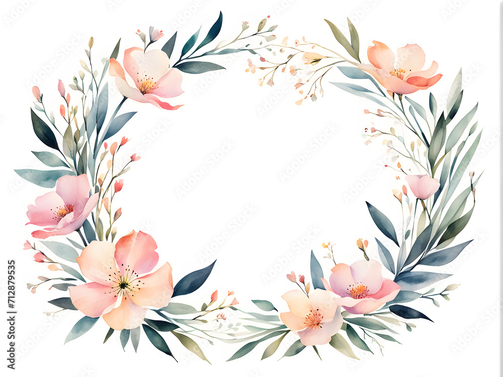 wax-flowers-arranged-in-a-delicate-floral-frame-minimalist-watercolor-illustration-trending