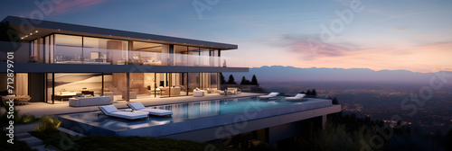 Luxurious Modern Dream House with Panoramic Mountain View and Advanced Technological Features