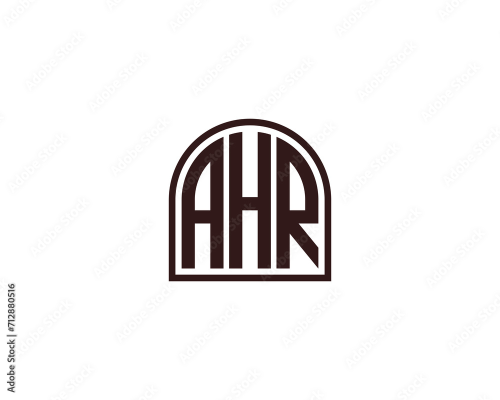 AHR Logo design vector template