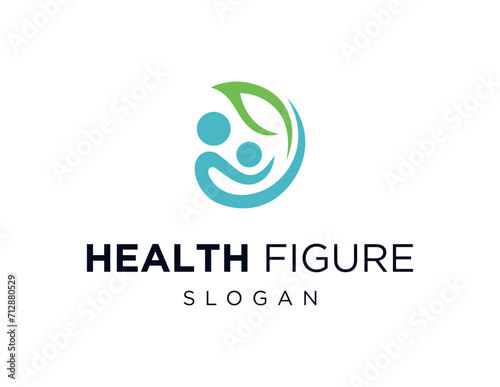 The logo design is about Health Figure and was created using the Corel Draw 2018 application with a white background.