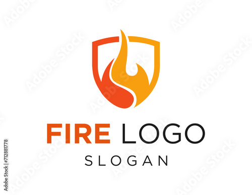 The logo design is about Fire and was created using the Corel Draw 2018 application with a white background.