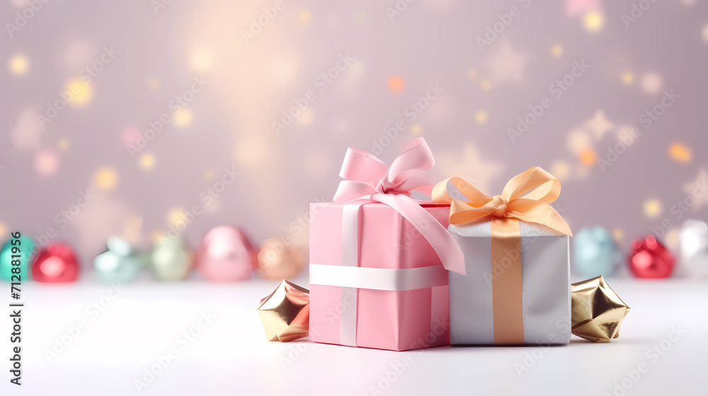 Gift background with copy space for Christmas gifts, holiday or birthday Gift background with copy space for Christmas gifts, holiday or birthday