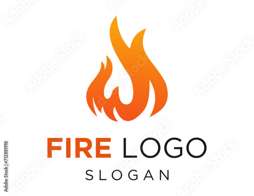 The logo design is about Fire and was created using the Corel Draw 2018 application with a white background.