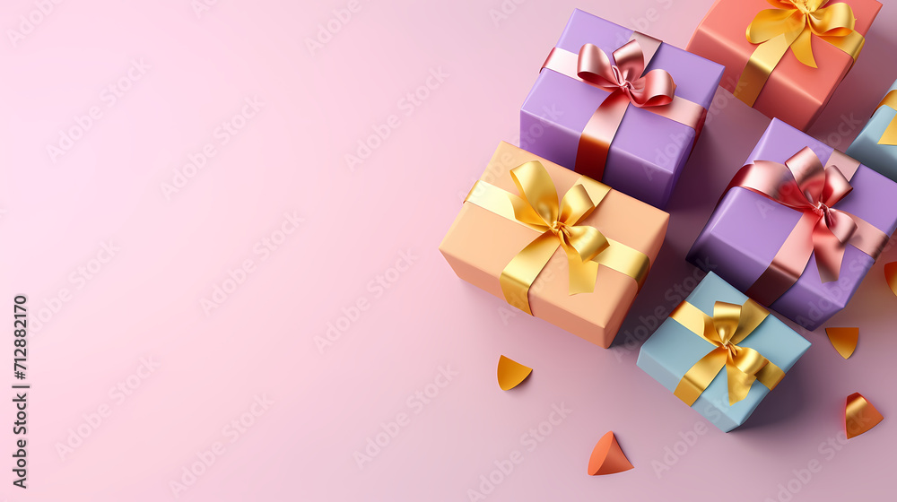 Gift background with copy space for Christmas gifts, holiday or birthday Gift background with copy space for Christmas gifts, holiday or birthday