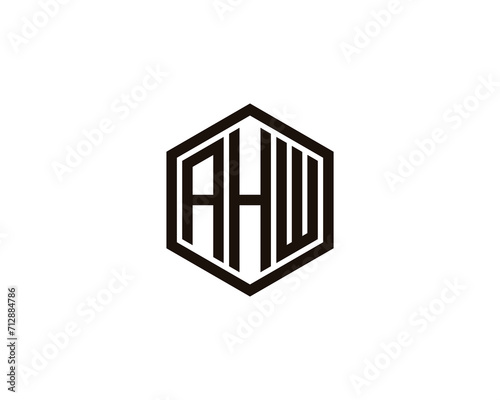 AHW Logo design vector template