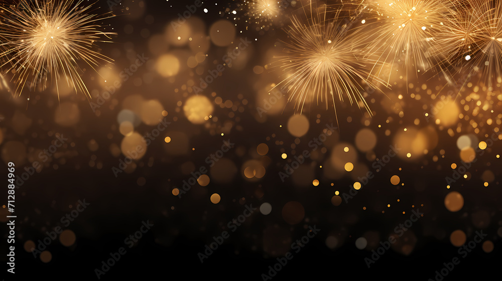 Fototapeta premium Fireworks background for celebration, holiday celebration concept
