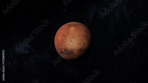 3D illustration of Beautiful Planet Mars Floating In Space © Beyond Astronomy