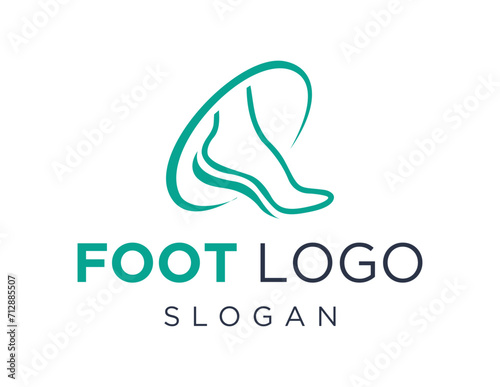 The logo design is about Foot and was created using the Corel Draw 2018 application with a white background.