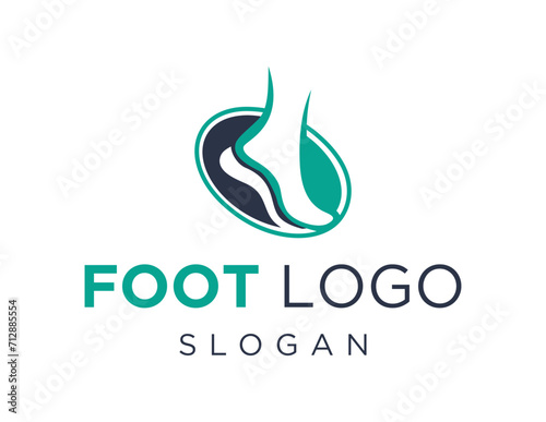 The logo design is about Foot and was created using the Corel Draw 2018 application with a white background.