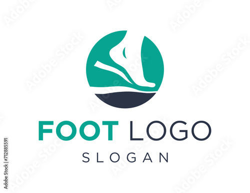 The logo design is about Foot and was created using the Corel Draw 2018 application with a white background.