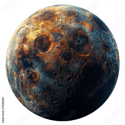 Foto Mercury Planet Concept Isolated on Transparent or White Background, PNG