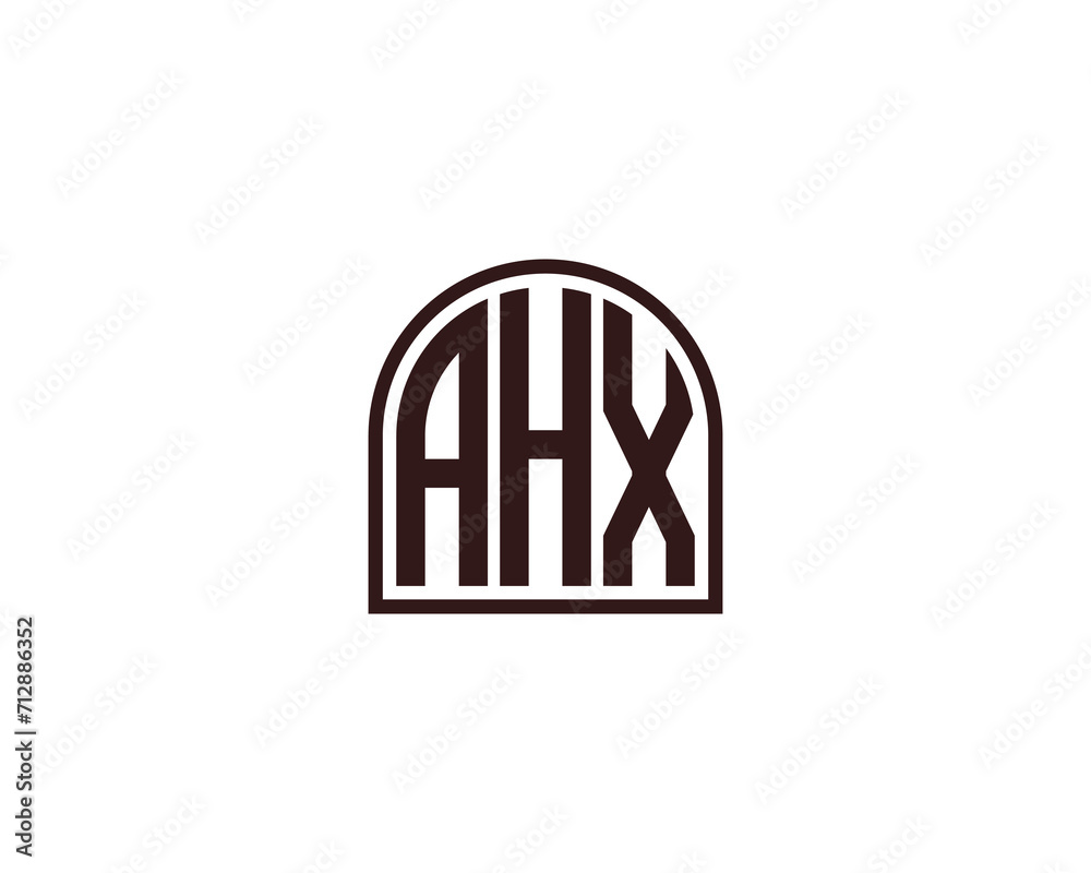AHX logo design vector template