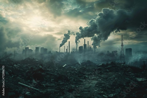 A powerful image highlighting environmental pollution Impactful message photo