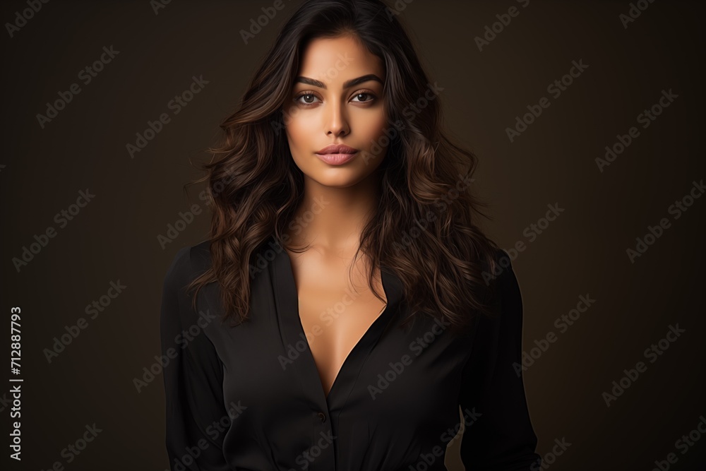 Illustration of a fashion portrait, AI Generated Illustration of a fashion portrait, AI Generated