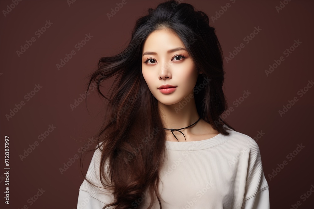 Illustration of a fashion portrait, AI Generated Illustration of a fashion portrait, AI Generated