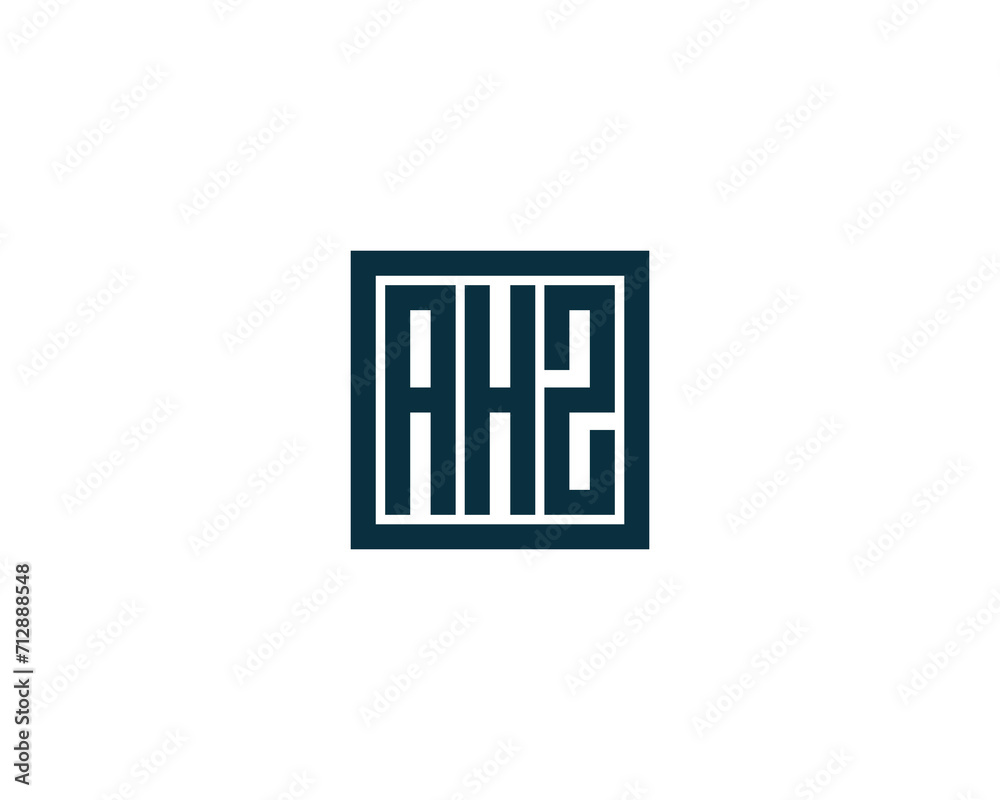 AHZ logo design vector template
