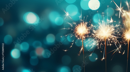 Beautiful fireworks background at night for holiday decoration