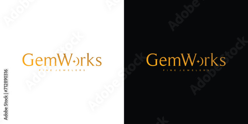 Luxurious and unique gem logo design 8