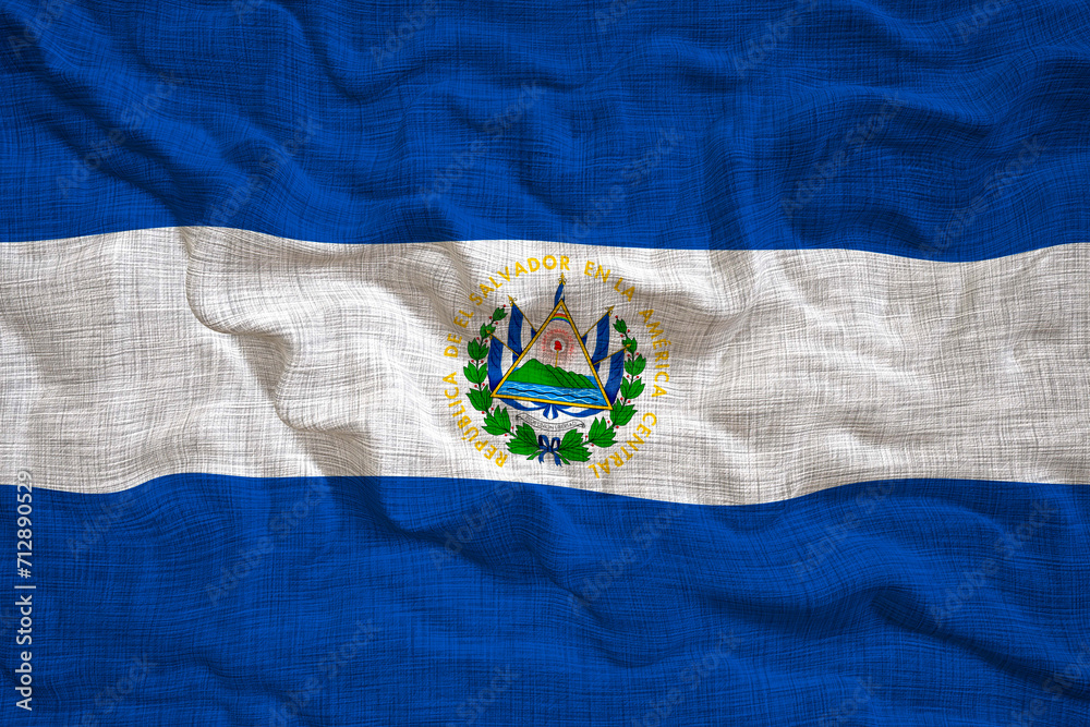 National flag  of El Salvador. Background  with flag  of El Salvador - obrazy, fototapety, plakaty 
