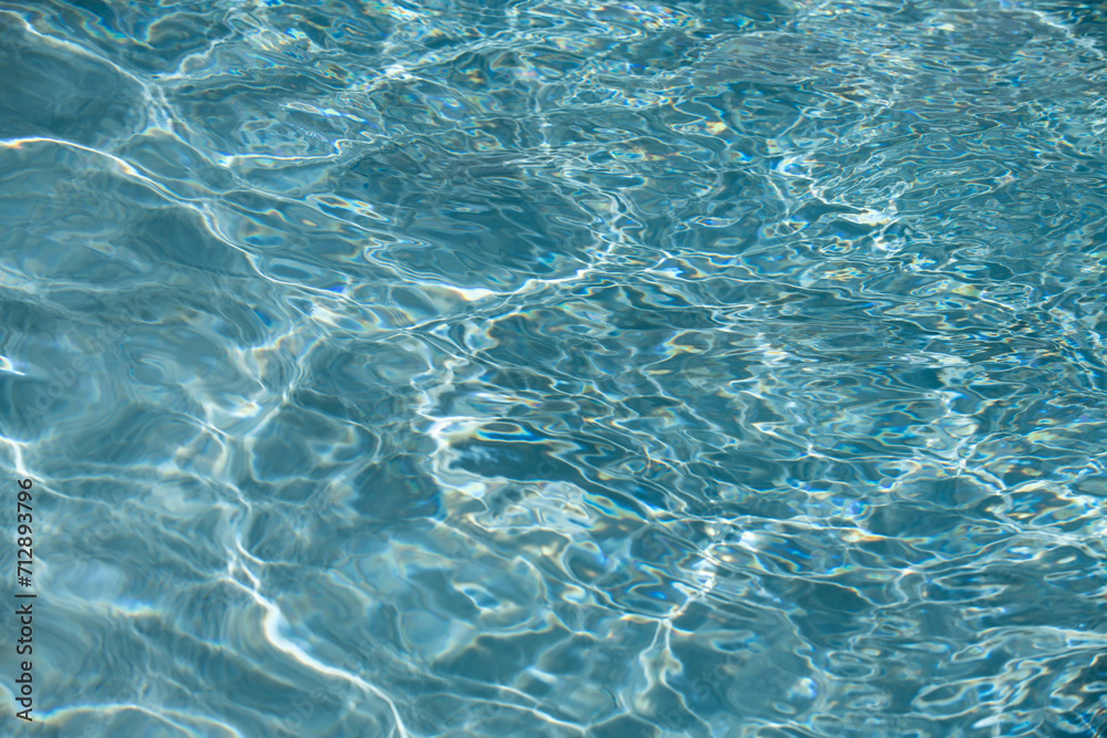 Water background, ripple waves. Blue swiming pool pattern. Sea surface. Water in swimming pool with sun reflection. Banner with copy space. Water background, ripple waves. Blue swiming pool pattern. Sea surface. Water in swimming pool with sun reflection. Banner with copy space.