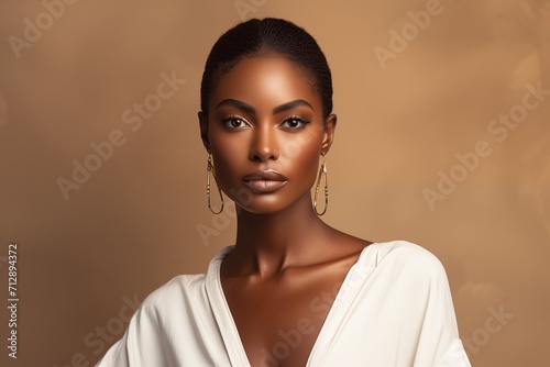 Wallpaper Mural Illustration of a fashion portrait,  AI Generated. Torontodigital.ca