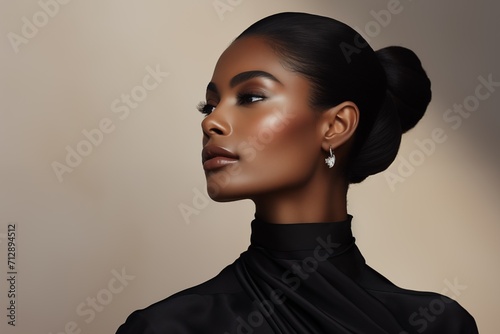 Wallpaper Mural Illustration of a fashion portrait,  AI Generated. Torontodigital.ca