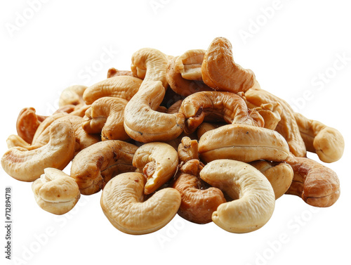 Cashew Nuts Isolated on Transparent or White Background, PNG