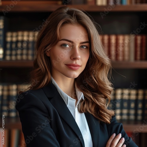 An attractive woman lawyer ...