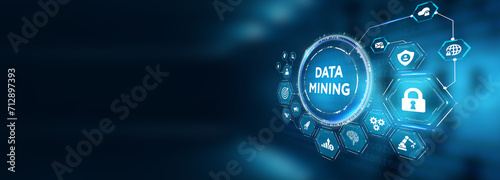 Data mining concept. Business, modern technology, internet and networking concept. 3d illustration