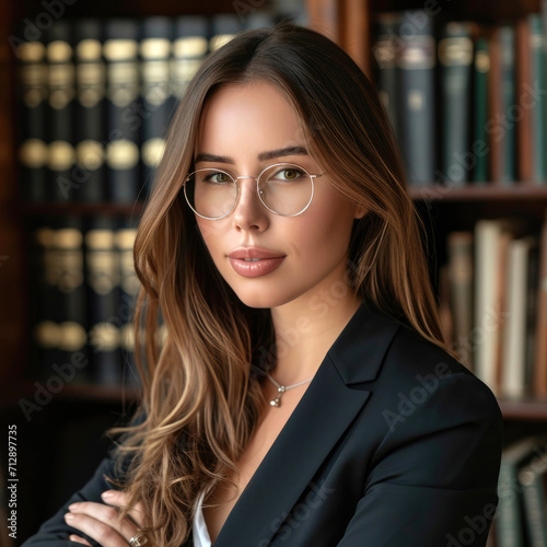 An attractive woman lawyer ...