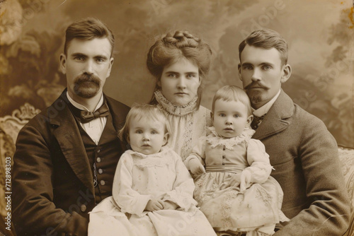 Victorian Family Radiance - Intimate Close-Ups of 19th Century Familial Bliss