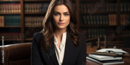 An attractive woman lawyer ...