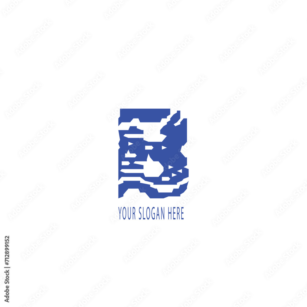 Obraz premium b text logo design with different color or style