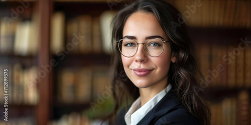 An attractive woman lawyer ...