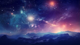 deep space background with beautiful stars and galaxies