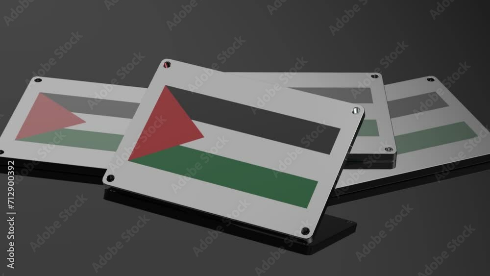 Palestine logo International 3D Signal Captivating Illustrative Animation Palestine logo International 3D Signal Captivating Illustrative Animation