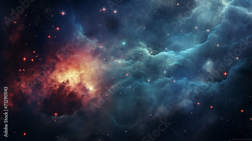 star field and nebula in outer space