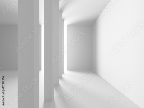 Fototapeta Naklejka Na Ścianę i Meble -  Empty Room. Abstract Futuristic Interior