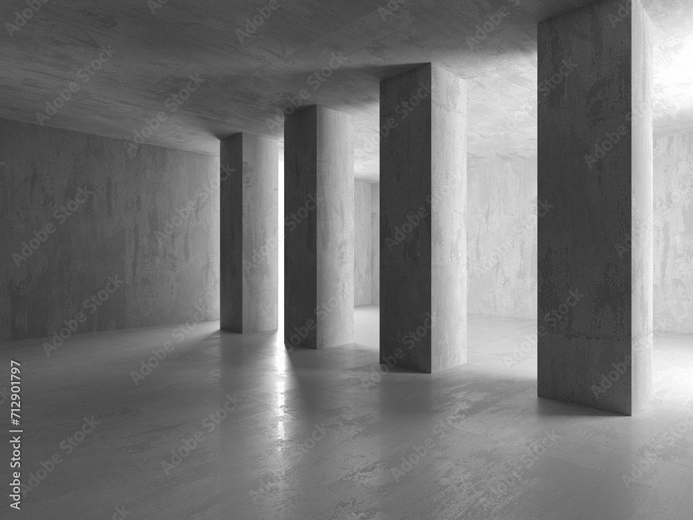 Abstract interior design concrete room. Architectural background Abstract interior design concrete room. Architectural background