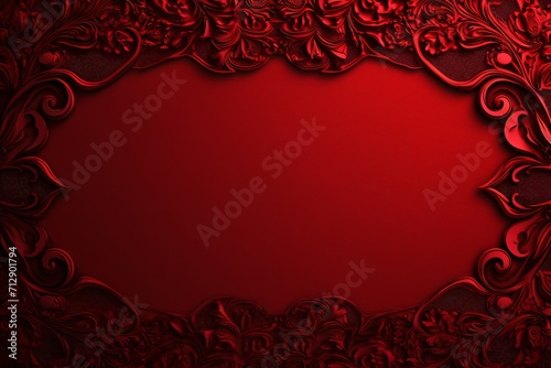 Red frame with decorative borders