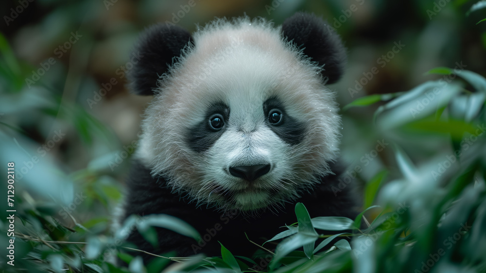 panda in the forest panda in the forest