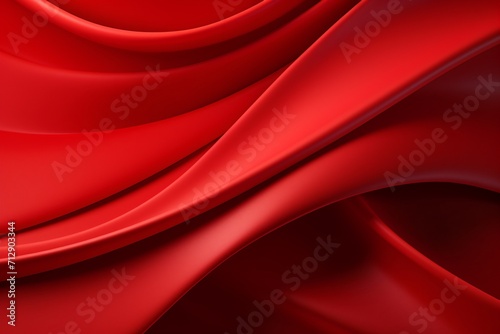 Red wallpaper design with smooth fabric flow and texture