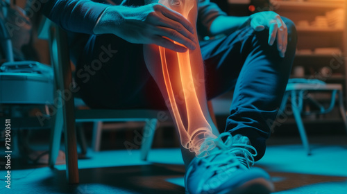  Person with leg pain © Stock Creator
