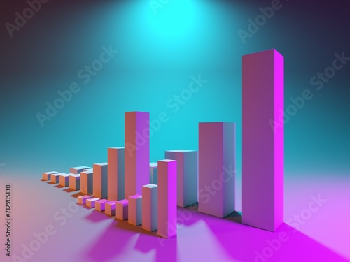 Finance graph symbolizing the growth and success of a modern business