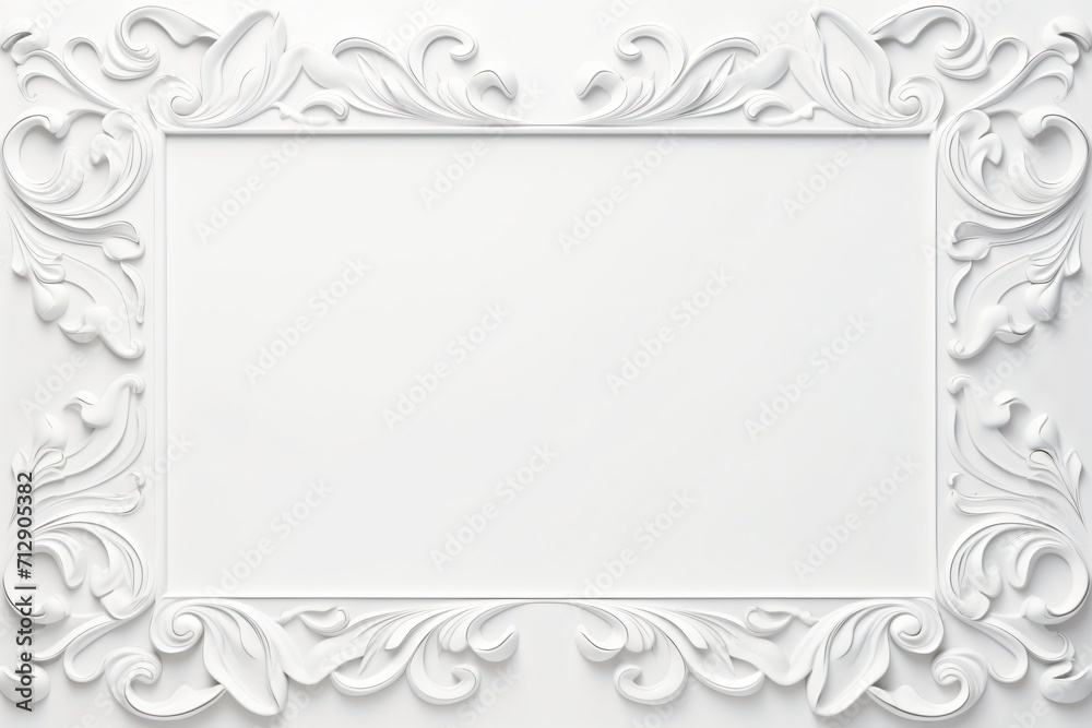 White color greeting card banner design with frame on the borders White color greeting card banner design with frame on the borders