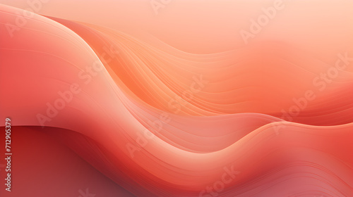 Peach Fuzz abstract background with waves 