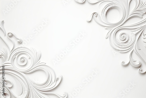 White colored greeting card design with borders and copy space in middle