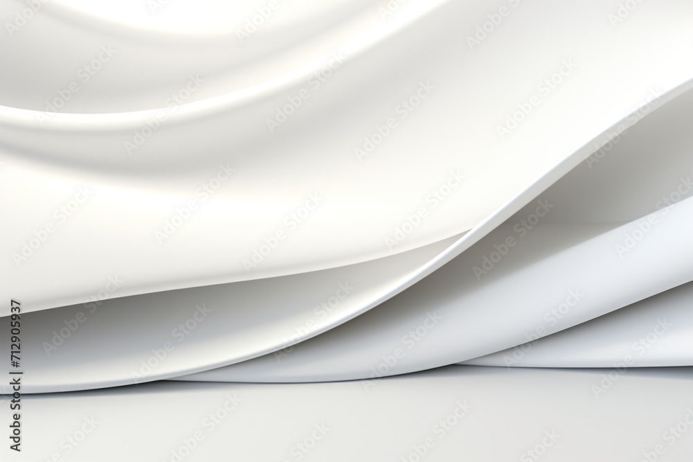 Fototapeta premium Abstract white background with curves, lines, and contours