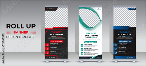 Obraz na płótnie Business Roll Up Banner, corporate Roll up background for Presentation